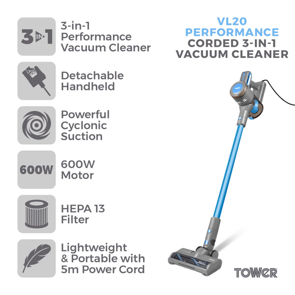Tower VL20 Corded 3-in-1 Vacuum