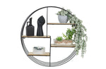 At Home Round Multi Section Shelf Black