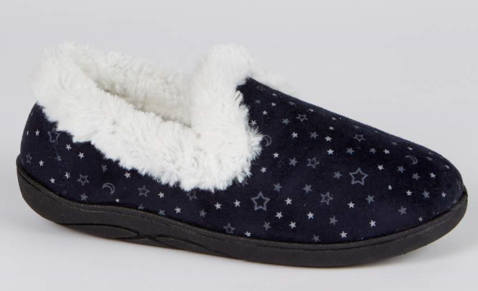 Padders Women's Navy Moon Star Slippers – The Original Factory Shop