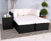 Royalcraft Berlin Black 4 Seater 5 Piece Multi Setting Relaxer Set Royalcraft Berlin Black 4 Seater 5 Piece Multi Setting Relaxer Set