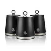 Serenity Set of 3 Black Canisters Serenity Set of 3 Black Canisters