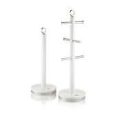 White Towel Pole and Mug Tree Set White Towel Pole and Mug Tree Set