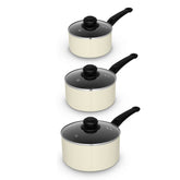 Townhouse 3 Piece White Saucepan Set Townhouse 3 Piece White Saucepan Set