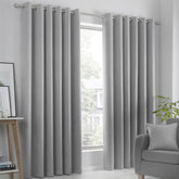 Fusion Strata Silver Eyelet Curtains Fusion Strata Silver Eyelet Curtains