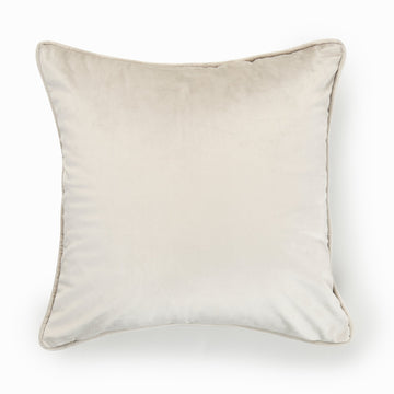 Piped Velvet Cushion - Silver - 2 for £12