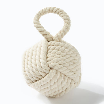 At Home Shore White Rope Door Stop