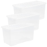Pack of 3 Wham Crystal 110L Box and Lid Pack of 3 Wham Crystal 110L Box and Lid
