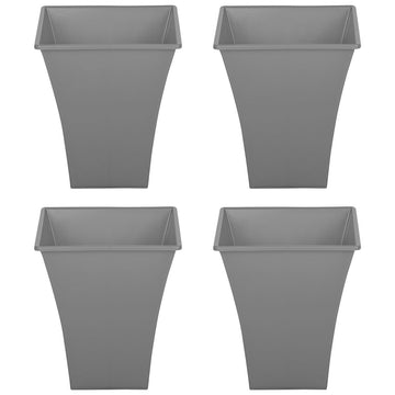 Upcycled Square Metallica Planters 23cm - Pack of 4