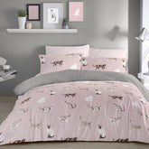 Fusion Cats Easy Care Blush Duvet Cover Set Fusion Cats Easy Care Blush Duvet Cover Set