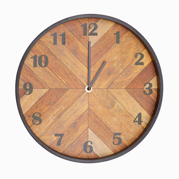 At Home Wood Effect Clock