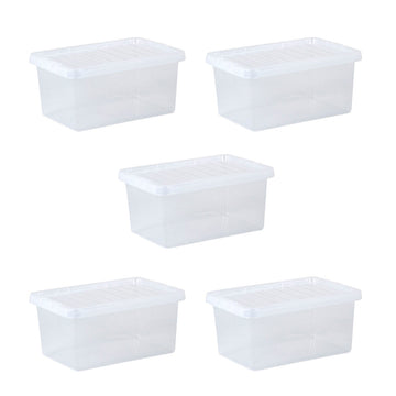 Wham Crystal 11L Box & Lid - Pack of 5
