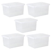 Pack of 5 Wham Crystal 31L Box and Lid Pack of 5 Wham Crystal 31L Box and Lid