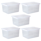 Pack of 5 Wham Crystal 37L Box and Lid Pack of 5 Wham Crystal 37L Box and Lid