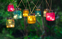 Pack of 10 Coloured Jar String Lights