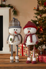 XL Plush Grey Christmas 81cm Snowman