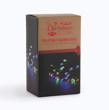 200 B/O Outdoor Lights Boxed W/Timer in Colour