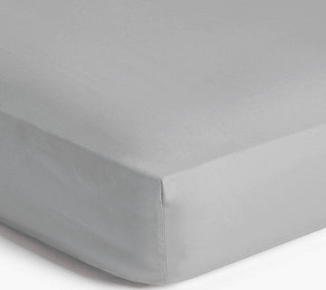 At Home Supersoft Fitted Sheet - Silver