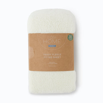 At Home Teddy Fitted Sheet Cream