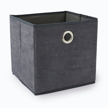 Cord Fabric Storage Cube - Charcoal