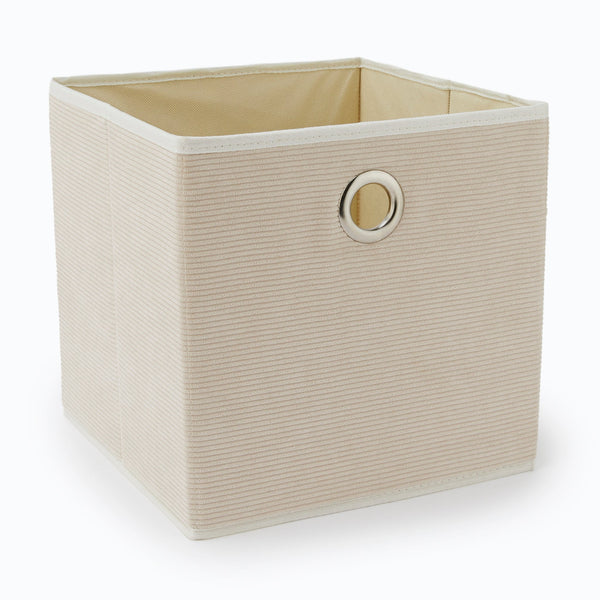Cord Fabric Storage Cube - Cream