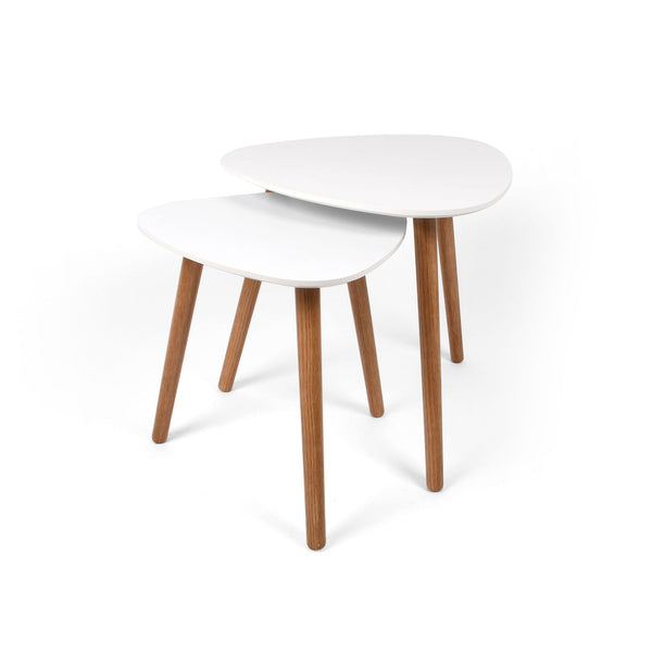 Teardrop 2pc Nest Table - White