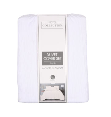 Hotel Collection Muslin White Duvet Set Double