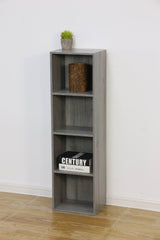 At Home Grey Oak 4 Tier Book Shelf