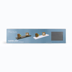 At Home Black Floating Shelf