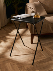 At Home Black Folding Tray Table