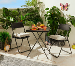 Rattan Effect Folding Bistro Set