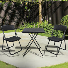 Rattan Effect Folding Bistro Set