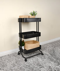 Black Storage Trolley