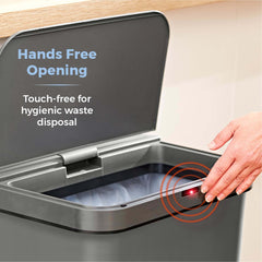 Tower 50L Grey Rectangular Sensor Bin