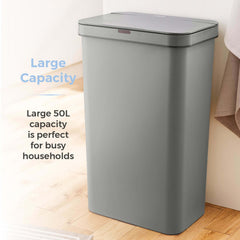 Tower 50L Grey Rectangular Sensor Bin
