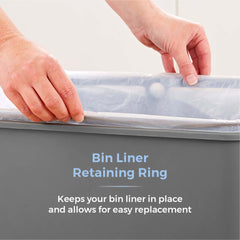 Tower 50L Grey Rectangular Sensor Bin