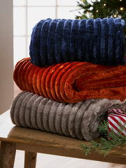 Ribbed Coral Throw
