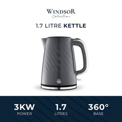 Swan Windsor 1.7L Textured Kettle