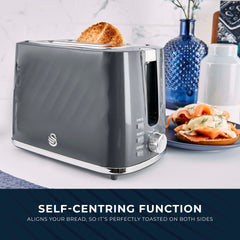 Swan Windsor Textured 2 Slice Toaster