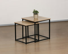 Natural Oak Nest of 2 Side Tables