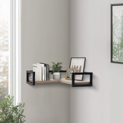 Industrial Corner Wall Shelf
