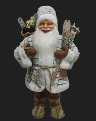 60cm Christmas Santa with Snowy Fur