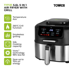 Tower Vortx 5.6L Smokeless Grill