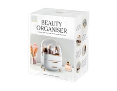 White Cosmetic Storage Case with Handle
