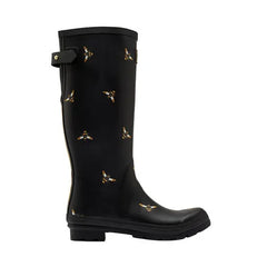Joules Full Leg Bee Black Wellies