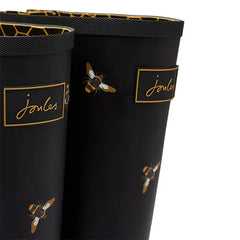 Joules Full Leg Bee Black Wellies