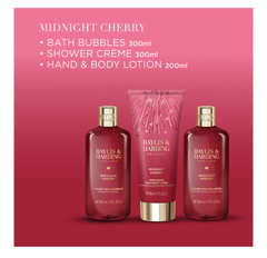 Baylis & Harding Midnight Cherry Luxury Bathing Essentials Gift Set