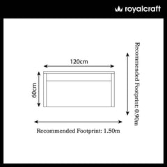 Royalcraft Napoli 2 Seater Garden Bench