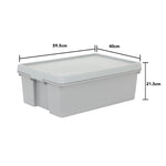 Wham Bam 36L Heavy Duty Box and Lid Grey Upcycled Pack of 4