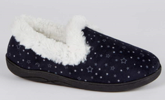 Padders Women's Navy Moon Star Slippers