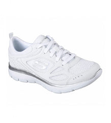 Skechers Women's Summits Suited White/Silver Trainers